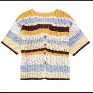 Zara striped knit cardigan